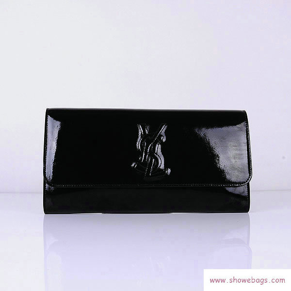 YSL belle de jour patent leather clutch 39321 black